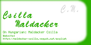 csilla maldacker business card